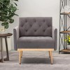 LOVMOR Modern Accent Chair w/Rose Golden feet & Upholstered,leisure single sofa for Living Room Bedroom Office - 2 of 4