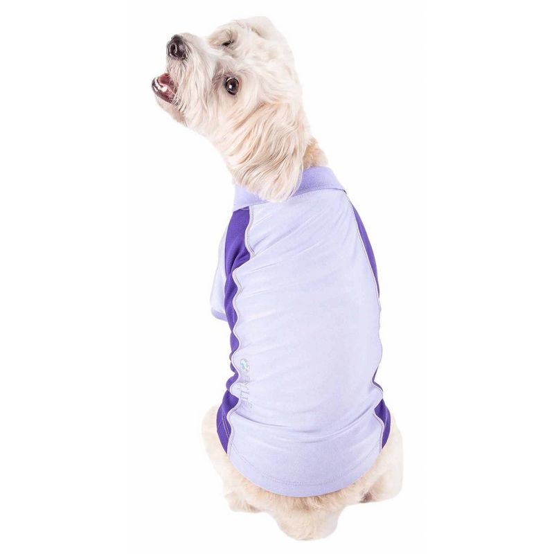 Pet Life Active Barko Pawlo Relax-Stretch Wick-Proof Dog and Cat Polo T-Shirt, 2 of 11