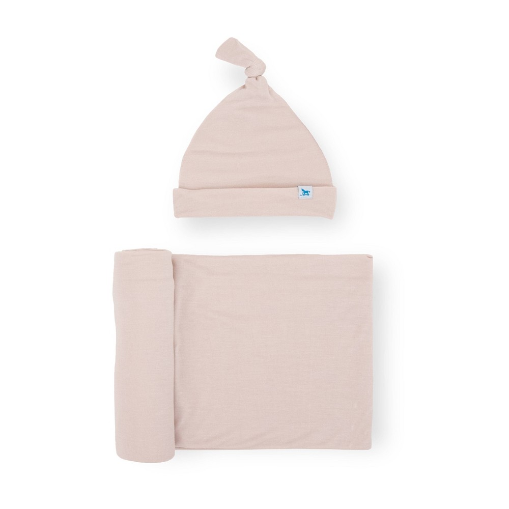 Photos - Children's Bed Linen Little Unicorn Stretch Knit Swaddle & Hat - Soft Blush