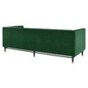Devote Channel Tufted Performance Velvet Sofa Emerald - Modway: Stain-Resistant, Retro Glam Decor, Gold Accents - 3 of 4