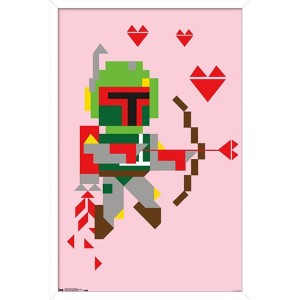 Trends International Star Wars: Saga - Boba Fett Hearts Framed Wall Poster Prints - 1 of 4