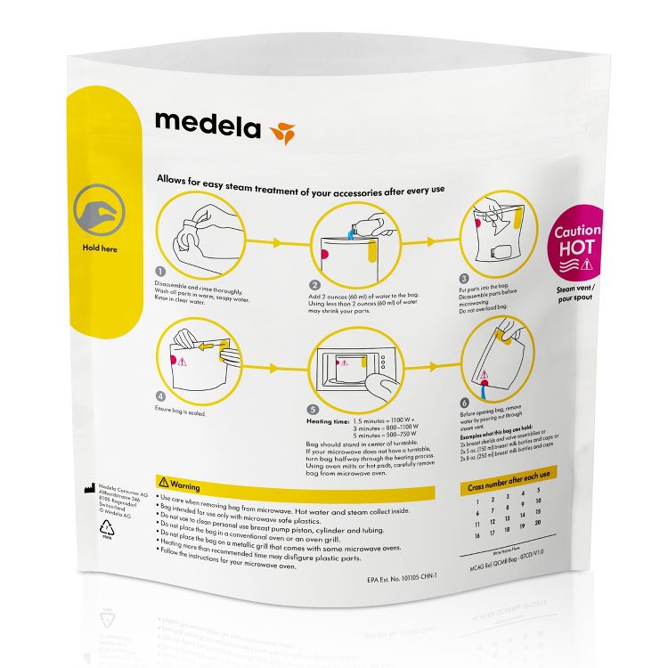 Medela Quick Clean Micro-Steam Sanitizing Bags, 3 of 13