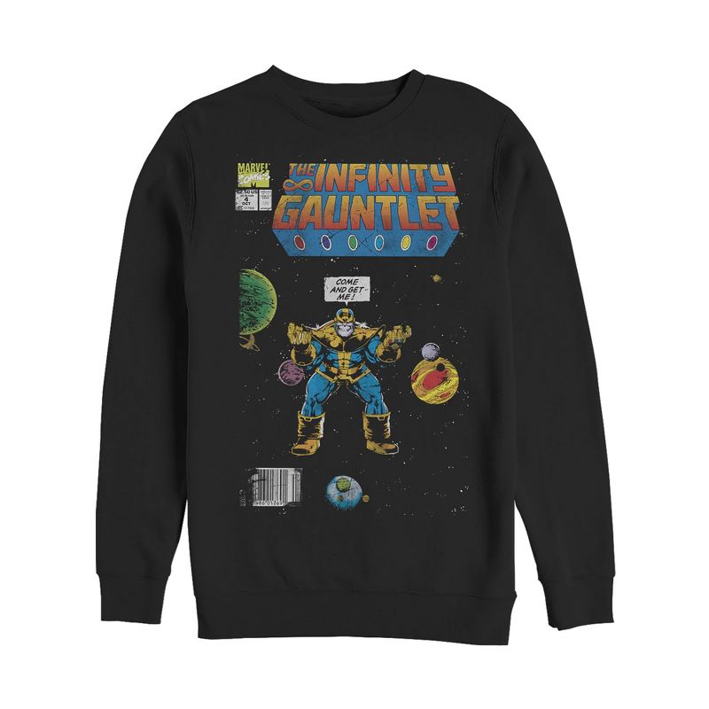 Men's Marvel Thanos Infinity Gauntlet Comic Book Sweatshirt, 1 of 4
