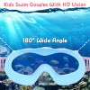 Kids Swim Goggles with Ear Plugs, UV Protection Anti-Fog Leak-Proof Swimming Goggles for Boys & Girls Ages 3-16, Wide View for Pool & Beach - 2 of 4