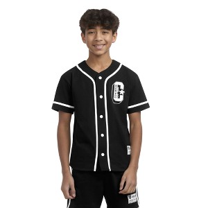 Converse® Boys' Short Sleeve Baseball Athletic T-Shirt - Black - 1 of 4