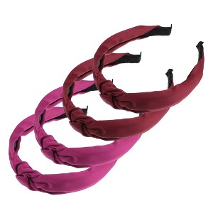 Unique Bargains Satin Knot Hairband for Women 4.92"x1.18" 4 Pcs - 1 of 4