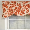 RLF Home 3" Rod Pocket High Quality Fabric Love Bird Mandy Valance for Windows 50" x 17" Orange - 4 of 4