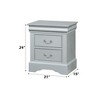 TIRAMISUBEST Philippe Platinum Finish Nightstand - Silver grey Mobile File Cabinet - 2 of 4