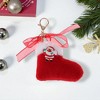 Unique Bargains Christmas Keychain with Double Ring and Lobster Clasp Plush Mesh Metal 1 Pc - 4 of 4