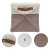 Unique Bargains Foldable Two-color Laundry Basket 11.02"x11.02"x11.02" 1 Pc - 4 of 4