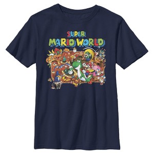 Boy's Nintendo Super Mario World Poster T-Shirt - 1 of 4