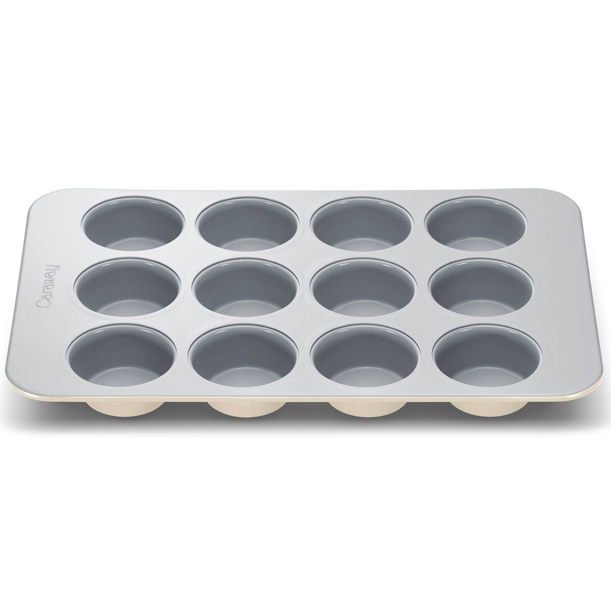 Caraway Home 10.04" Nonstick Ceramic Muffin Pan Cream: Aluminized Steel, Hand Wash, Cupcake & Muffin Tin, Caraway Bakeware