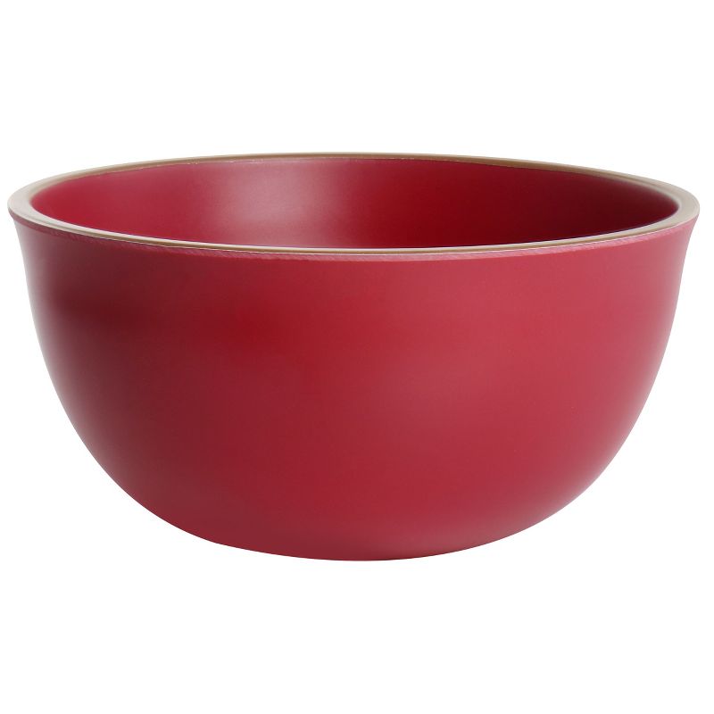 Gibson Home Rockabye 4 Piece Melamine Cereal Bowl Set in Dark Pink, 5 of 8