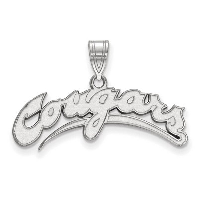 Black Bow Jewelry 14k White Gold Washington State Cougars NCAA Large Pendant