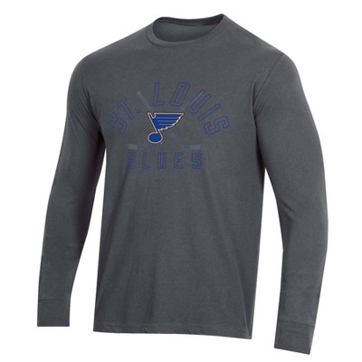 Nhl St. Louis Blues Men's Charcoal Long Sleeve T-shirt : Target