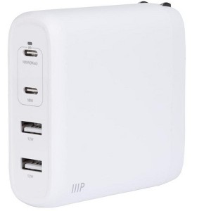 Monoprice USB-C Charger, 100W 4-Port PD GaN Technology Wall Charger for MacBook Pro/Air, iPad Pro, iPhone 15/14/Plus/Pro/Pro Max Pixel Galaxy S - 1 of 4