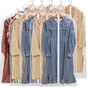 All Clear Garment Bags, Waterproof Zippered Covers for Coats, Jackets & Shirts - 1 of 4