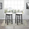 Black Bar Stools Set of 2, 26" Counter Height, 360° Swivel Wooden Bar Stools - 3 of 4