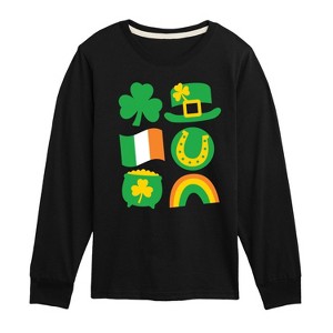 Boys' - Instant Message - St. Patrick's Day Icon Long Sleeve Graphic T-Shirt - 1 of 4