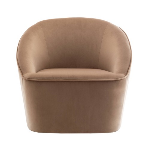 Brown barrel swivel deals chair