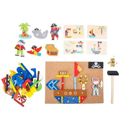 Small Foot Wooden Toys Hammer Arts And Crafts Pirate Playset