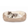 PureWags Small Dog Bed, Round Cat Bed Washable for Indoor Cats, Non-Slip Base and Removable Cushion, Pet Bed for Puppy and Kitten - 2 of 4
