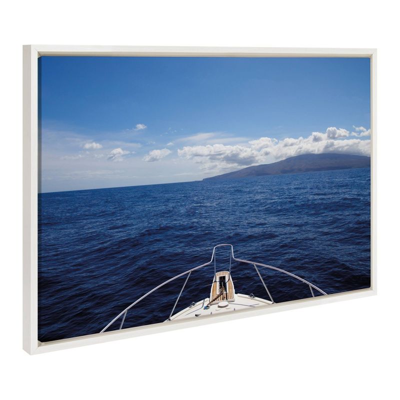 23&#34; x 33&#34; Sylvie Sailing Framed Canvas By Matthew Meyer White - DesignOvation, Nautical Seascape Art, Horizontal Layout, 3 of 9
