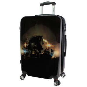 Chariot Horse Lovers 24-inch Hardside Spinner Luggage - Stallion Horse - 1 of 4