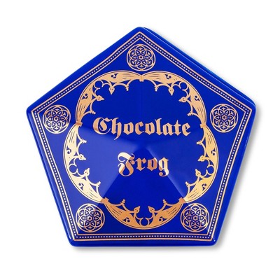 Blue and Gold Ceramic Pentagonal Trinket Tray with Lid