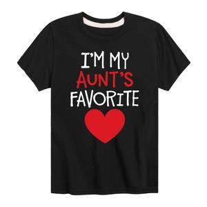Boys' - Instant Message - I'm My Aunts Favorite Short Sleeve Graphic T-Shirt - 1 of 4