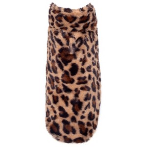 The Worthy Dog Leopard Faux Fur Adjustable Dog Coat - 1 of 3