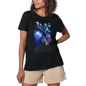 Women's Star Trek Beyond Beyond Cast Loose T-Shirt Black - 1 of 4