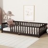Twin Size Floor Bed with Fence and Safety Guardrails - 3 of 4