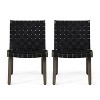 PAGED 16.7" Acacia Lounge Accent Chairs,Rustic Rope Strap Woven Patio Patio Furniture Seating for Garden,Porch,Poolside and Backyard - 2 of 4