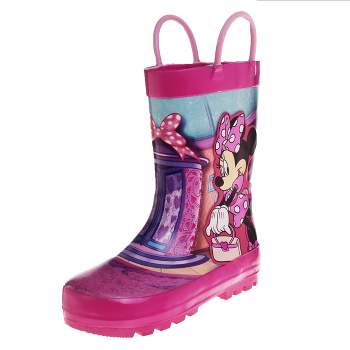 Girls Minnie Mouse Waterproof Easy Pull Handle Rainboots (Toddler/Little Kid)