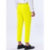 Lars Amadeus Men's Cropped Dress Business Pants Straight Fit Flat Front Suit Trousers - 3 of 4