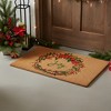 HomeRoots 24" X 36" Brown Red And Green Christmas Outdoor Coir Door Mat - 2 of 4