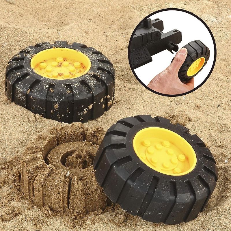 Syncfun 9 PCS Take Apart Assemble Construction Truck Beach Sand Toy Set, for Kids Outdoor Play, Includes Shovels, Rake, Spoon, and Sand Sifter, 5 of 7