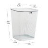 Mind Reader 2-Piece Mesh Garbage Waste Basket Recycling Bin Set, Square, Black - 3 of 4