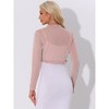 Allegra K Women's Long Sleeve Glitter Crop Ruffle Party Shrug - 3 of 4