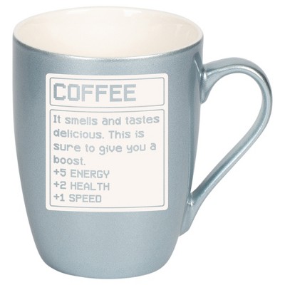 100 North Frosted Blue Metallic Finish, 10 Ounce, Comfortably Fits Your Hands, New Bone China Coffee Tea Cup Mug, Coffee. It Smells and Tastes