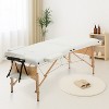 FDW Portable 84 Inches Long 28 Inchs Wide Hight Adjustable Table 2 Folding Massage Spa Facial Cradle Salon Bed W/Carry Case - 2 of 4