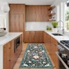 Washable Folding Floral Print Rug, Non-Slip Backing for Living Room Bedroom - 2 of 4