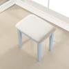YONWAY Makeup Vanity Table and Stool Set with Adjustable Mirror and Three Storage Drawers for Bedroom,Ideal for Jewelry and Cosmetics Storage - 3 of 4