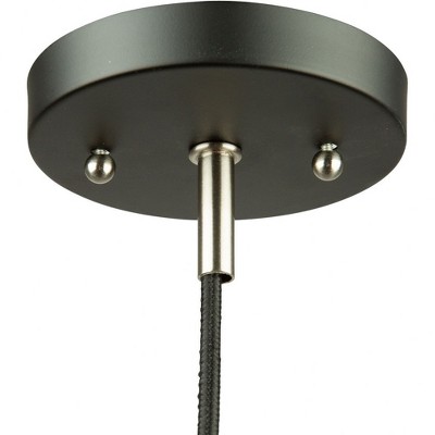 Contemporary Matte Black and White LED Pendant Light