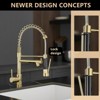 Pot Filler, Wall Mount Commercial Folding Faucet, Brushed Gold - 2 of 4