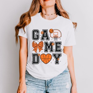 Simply Sage Market Basketball Game Day Coquette Short Sleeve Tee - 1 of 4