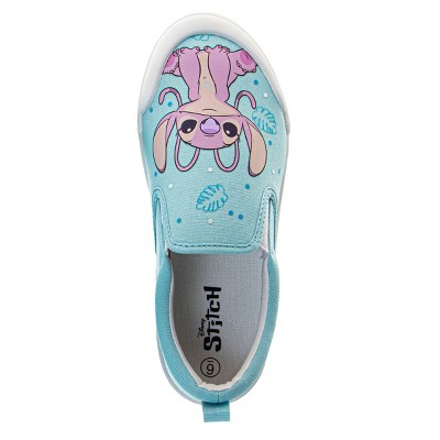 Женские кроссовки Disney Stitch And Angel Women'S Slip On Low Top Canvas Sneakers.Blue Pink, Size: 8 — фото 6