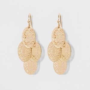 Filigree Chandelier Drop Earrings - A New Day™ Gold - 1 of 3