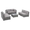 Sunsitt 7pc Rattan Wicker Outdoor Patio Conversation Set Gray - 3 of 4